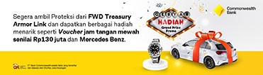 Dapatkan berbagai hadiah menarik seperti Voucher jam tangan mewah senilai Rp130 juta & Mercedes Benz